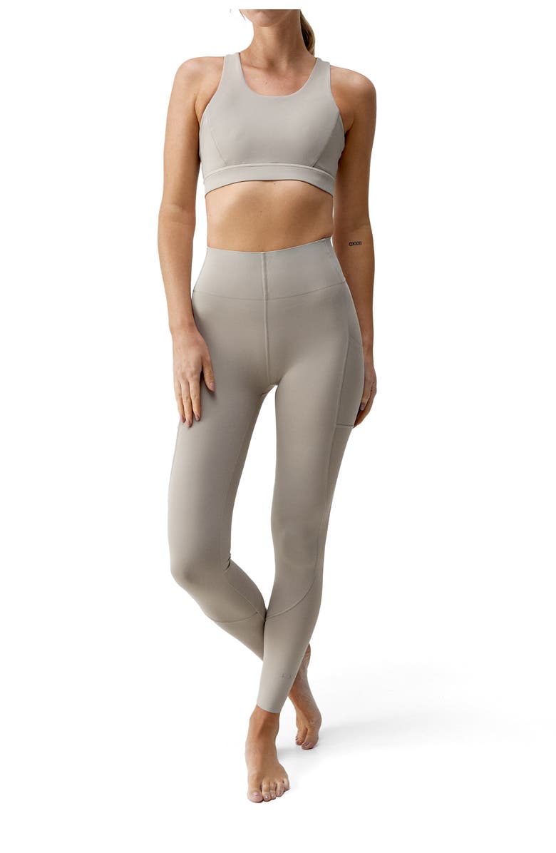 Born Living Yoga Denise High Support Performance Sport Top, Alternate, color, Grain