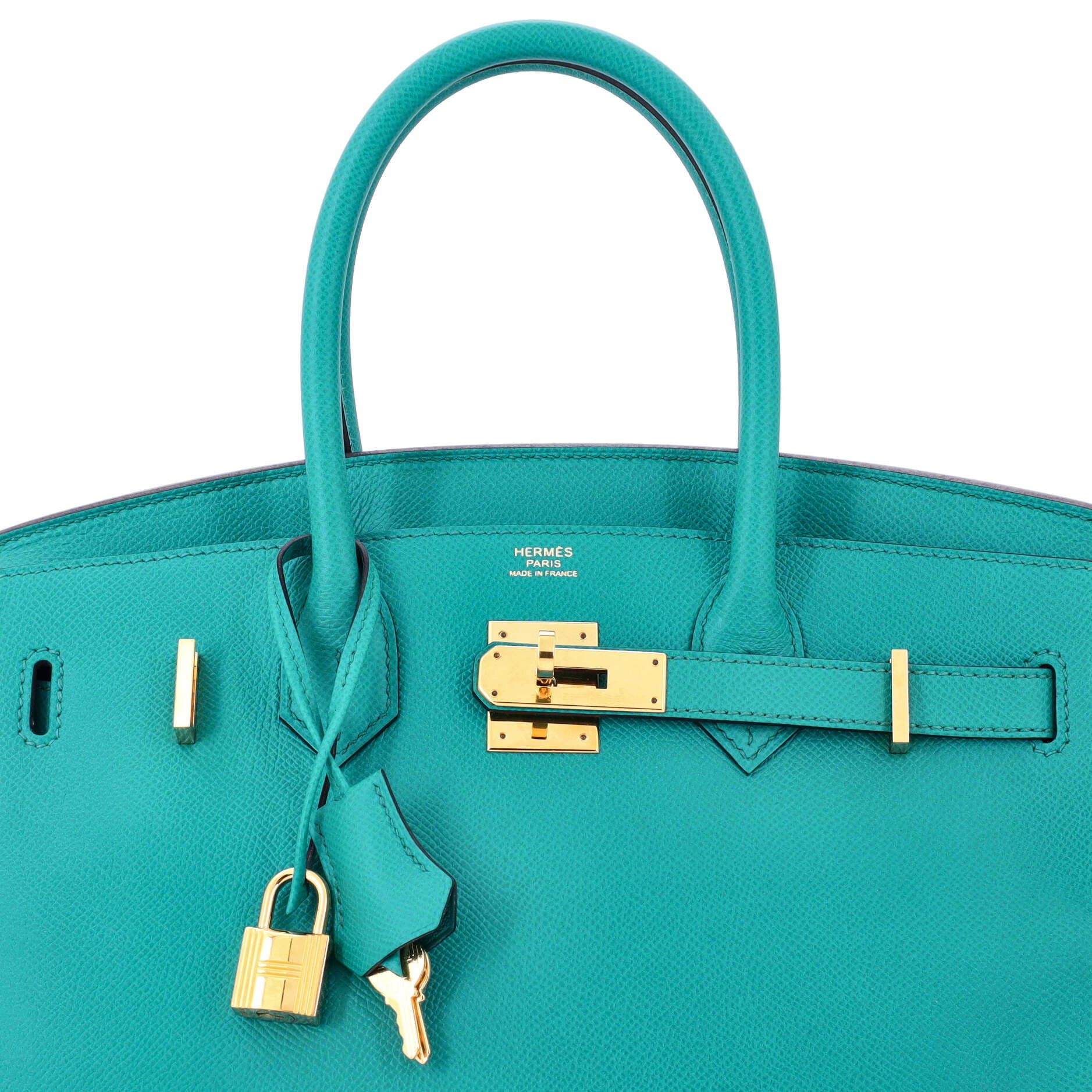 Pre-Owned Hermes Birkin Handbag Blue Epsom with Gold Hardware 30, Alternate, color, 