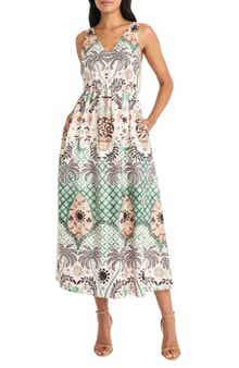 Maggy London Sleeveless Midi Dress