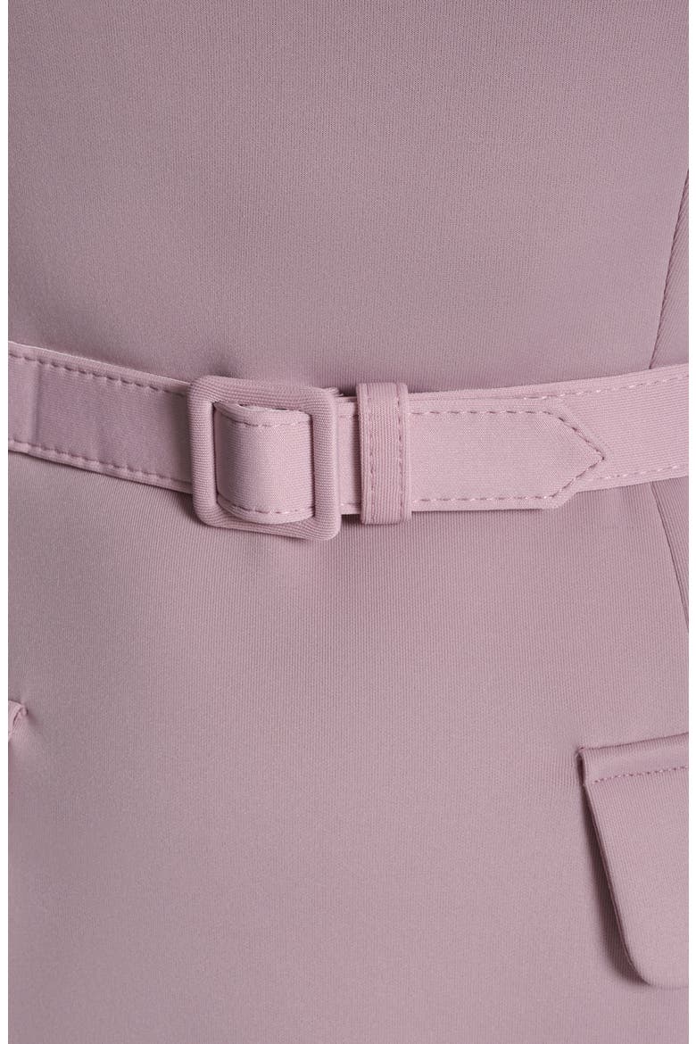 Belted Sheath Minidress, Alternate, color, LILAC