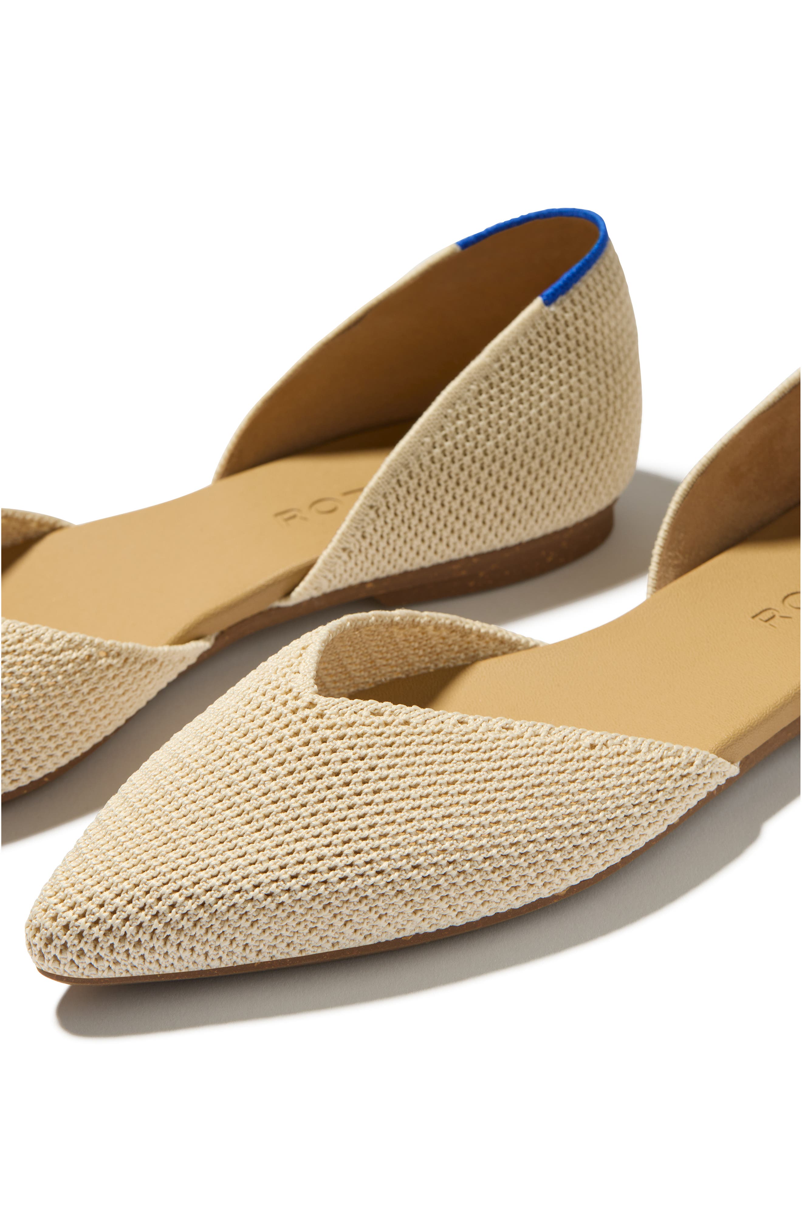 The d'Orsay Flat, Alternate, color, CONCH RAFFIA-KNIT