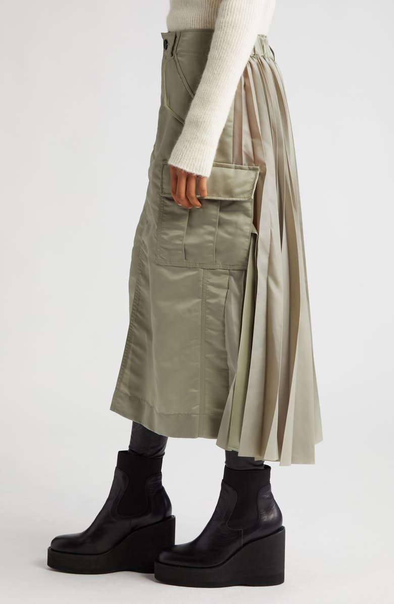 Sacai Nylon Twill Skirt, Alternate, color,