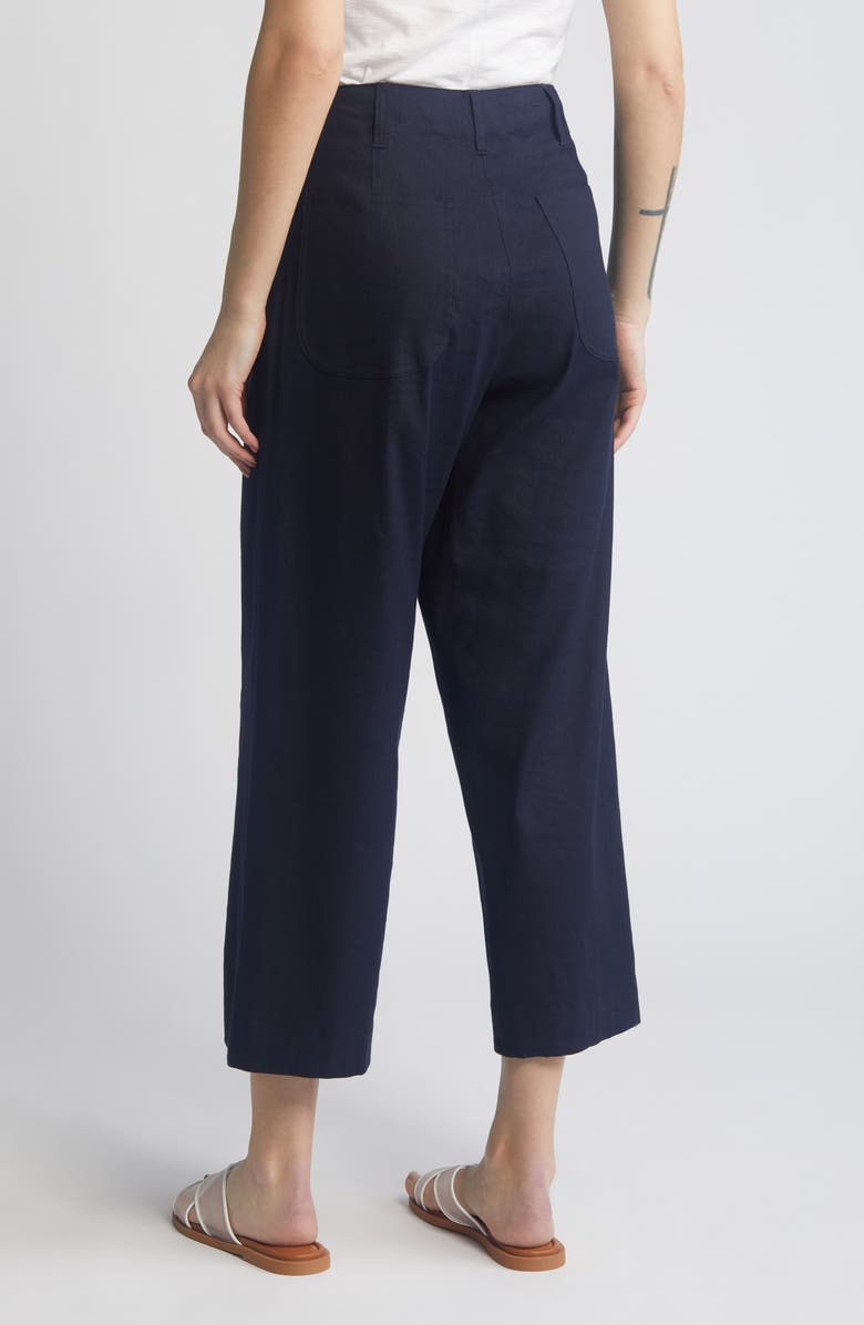 rag & bone Banks Linen Blend Crop Pants, Alternate, color,