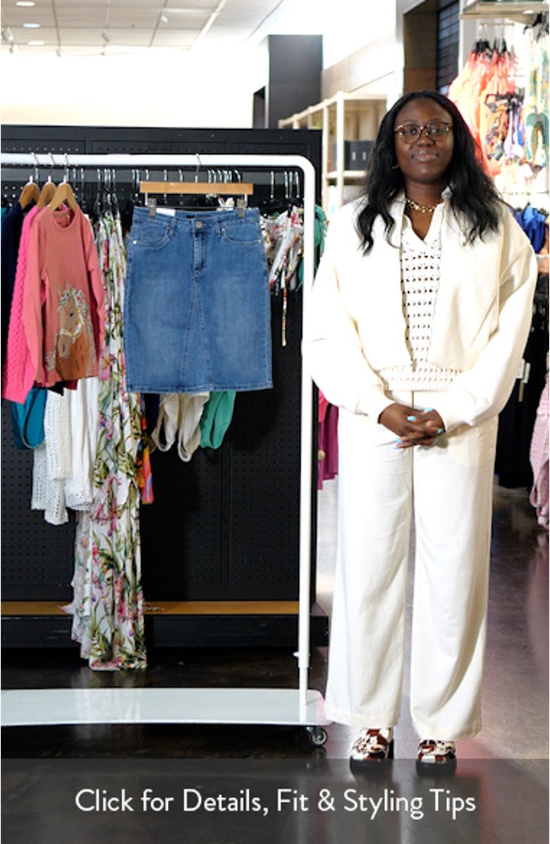 Kids' Joplin Denim Midi Skirt, sales video thumbnail