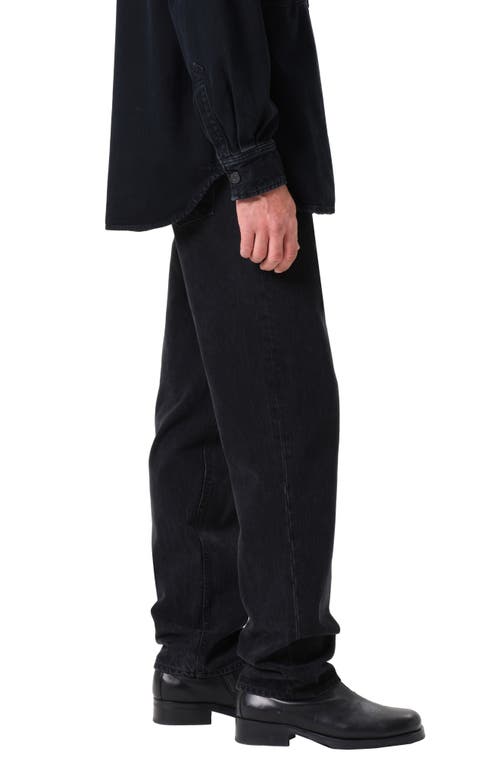 Agolde Waldon Relaxed Fit Straight Leg Jeans In Kember Black In Kember