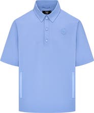 Eastside Golf Breaker Woven Logo Graphic Polo