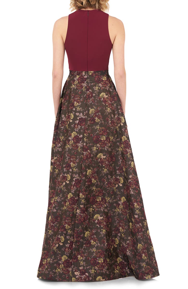 Kay Unger Mikela Floral Ballgown, Alternate, color,