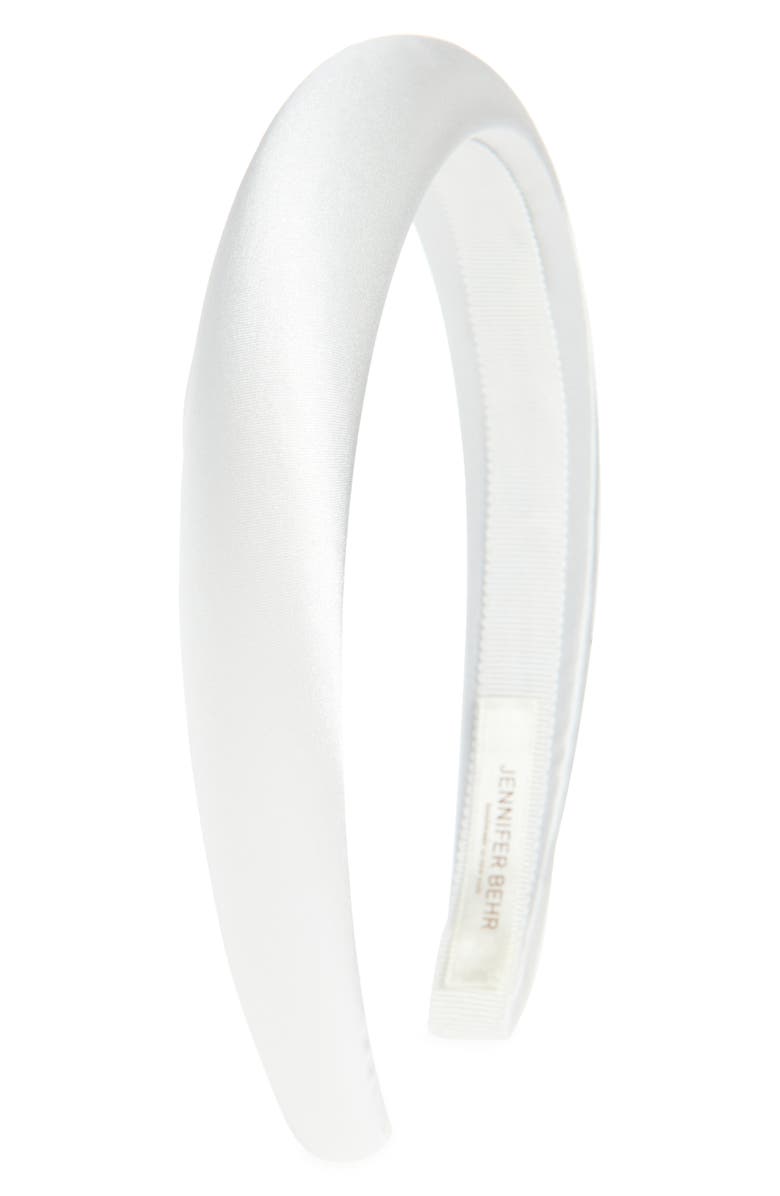 Jennifer Behr Tori Hammered Silk Headband, Main, color, Cream