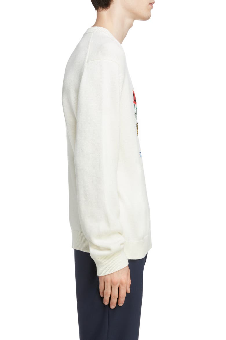 Jumping Tiger Sweater, Alternate, color, WHITE