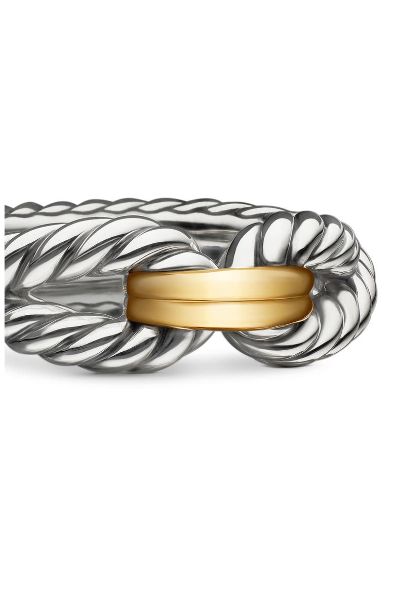 Cable Loop Ring with 18K Gold, Alternate, color, YELLOW GOLD/ STERLING SILVER
