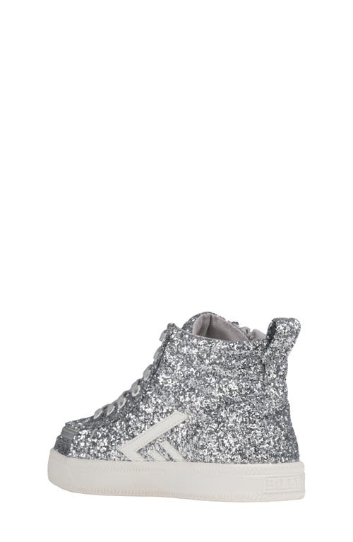 Billy Footwear Kids' Wicked Silver Glitz High Top Sneaker In Multi