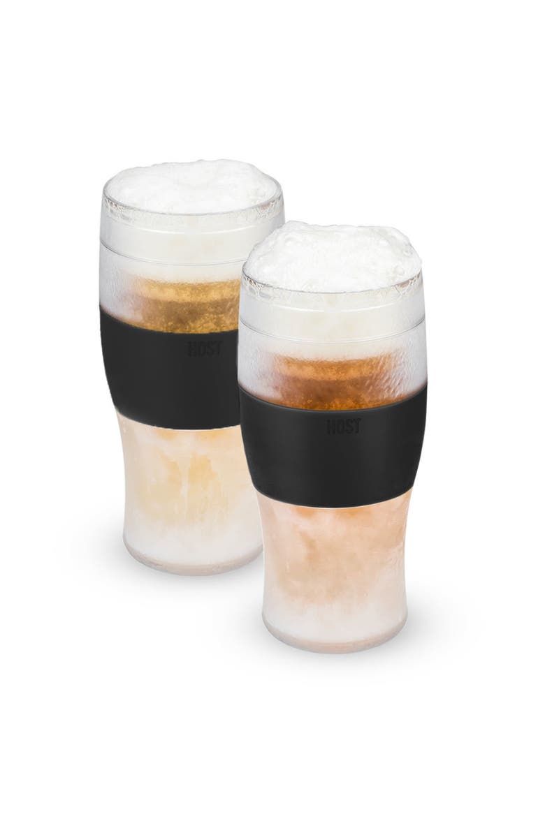HOST Beer FREEZE Cooling Cup Set of 2, Main, color, Black
