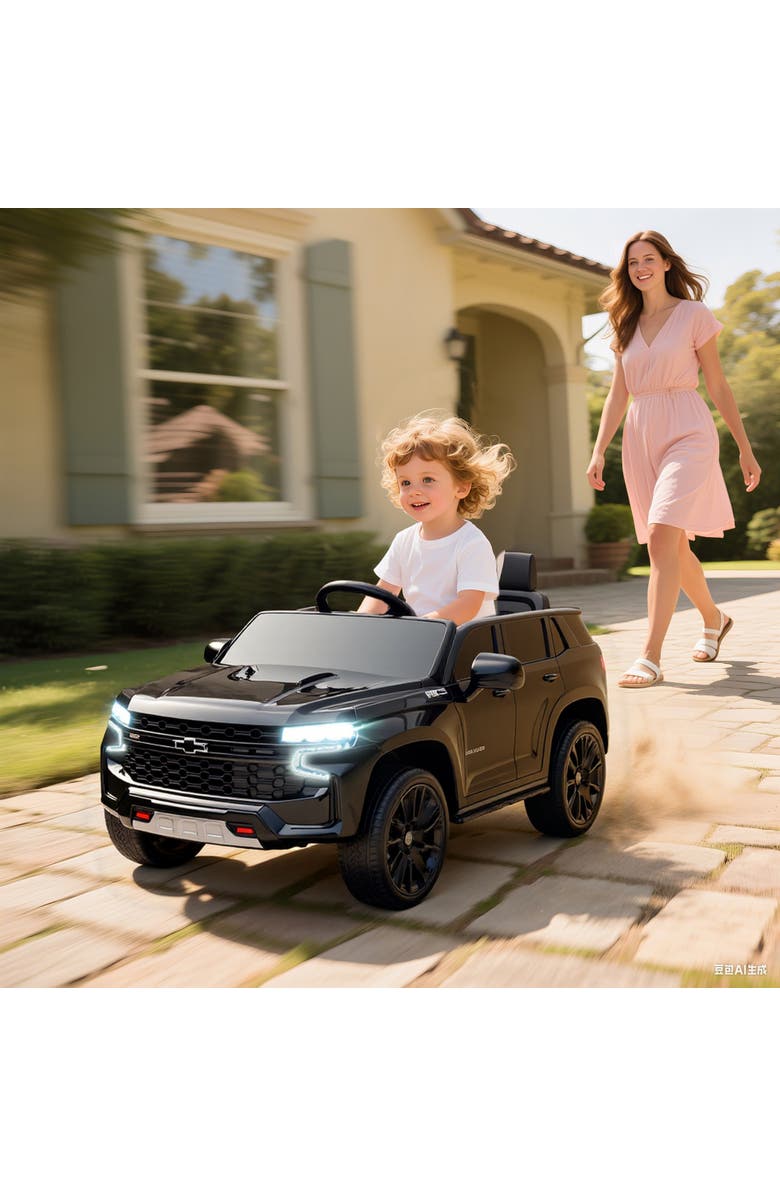 Aosom 12V Electric Ride-On Car with Remote Control, Horn, Alternate, color, Black