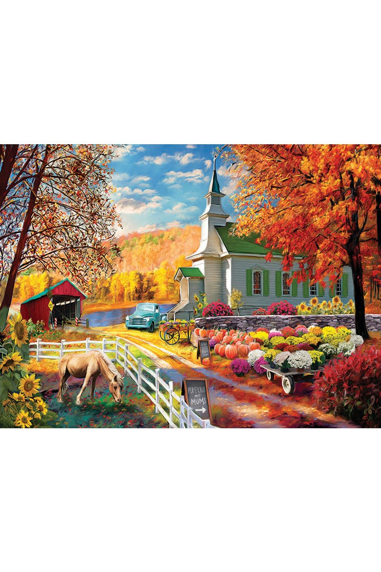 Fall church 1000 piece Jigsaw Puzzle for Adults, Alternate, color, Multicolor