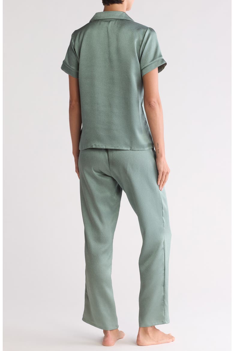 Hammered Satin Pajamas, Alternate, color, MINERAL JADE