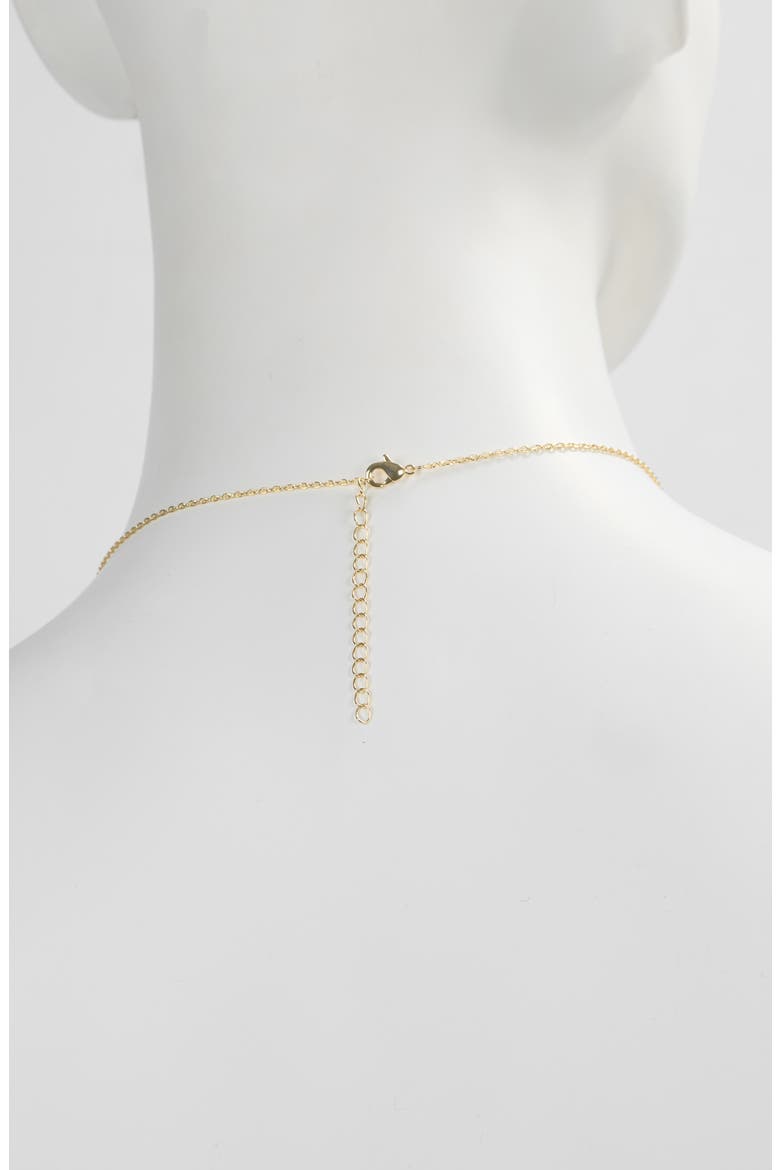 Cubic Zirconia Cross Pendant Necklace, Alternate, color, GOLD