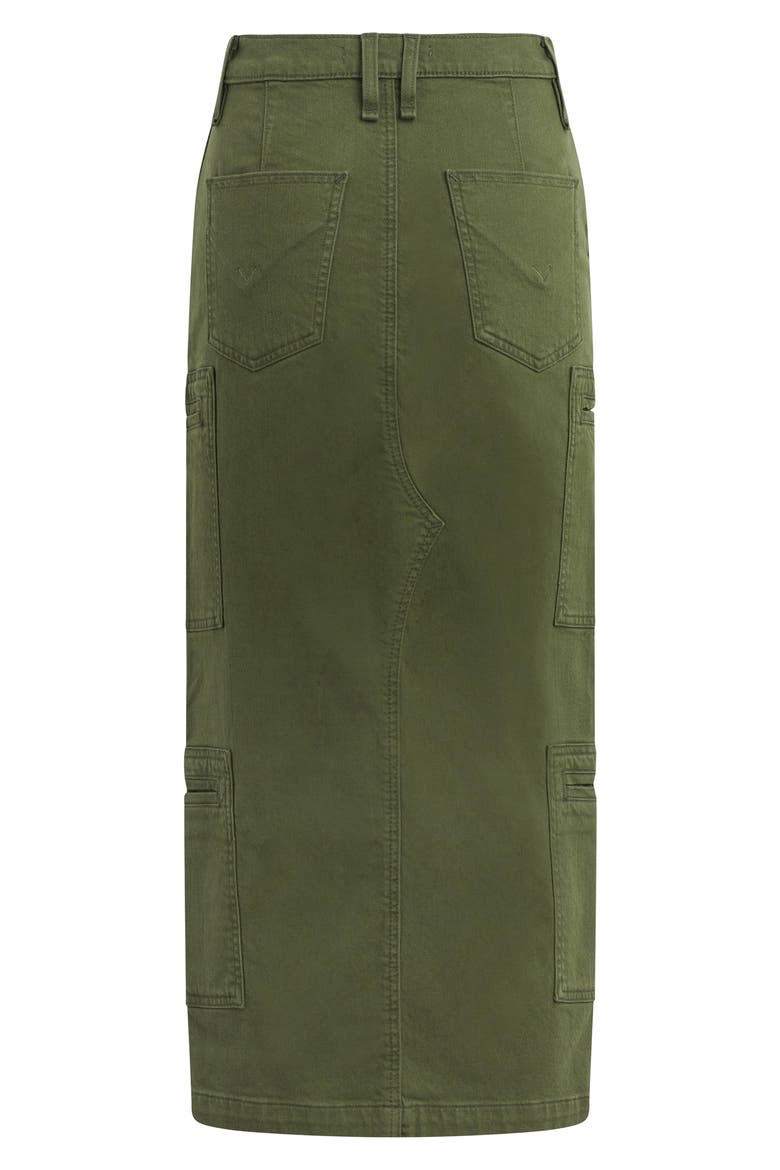 Reconstructed Denim Midi Skirt, Alternate, color, CYPRESS