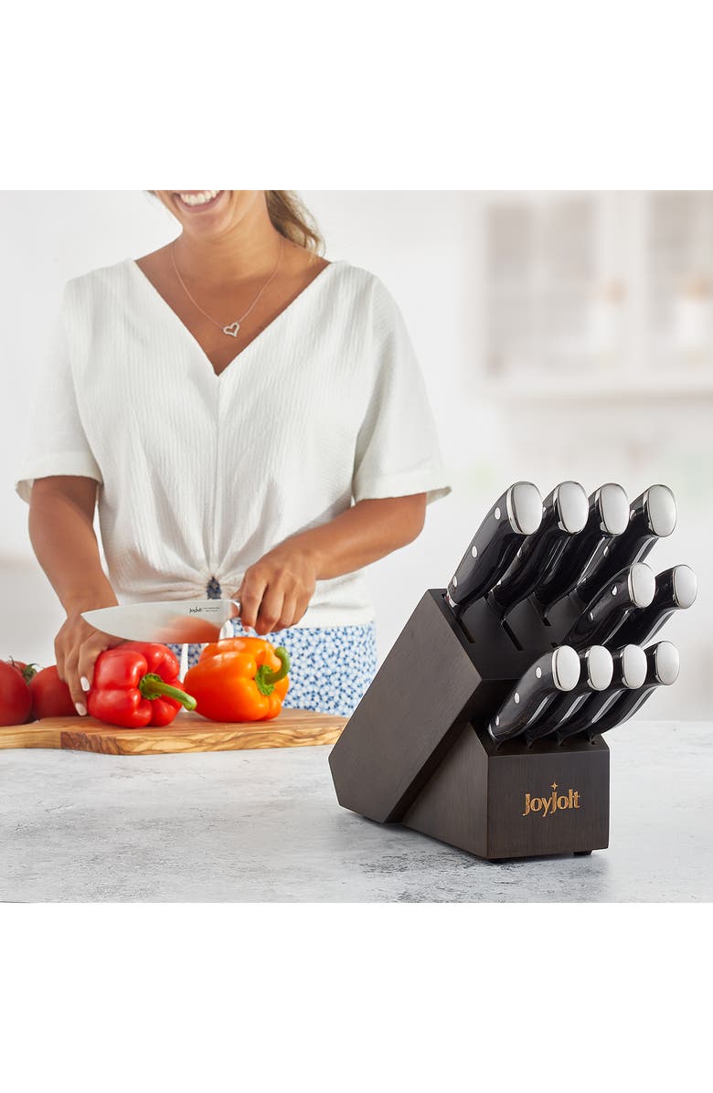 JoyJolt 11-Piece Assorted Kitchen Knife Set, Alternate, color, Multi