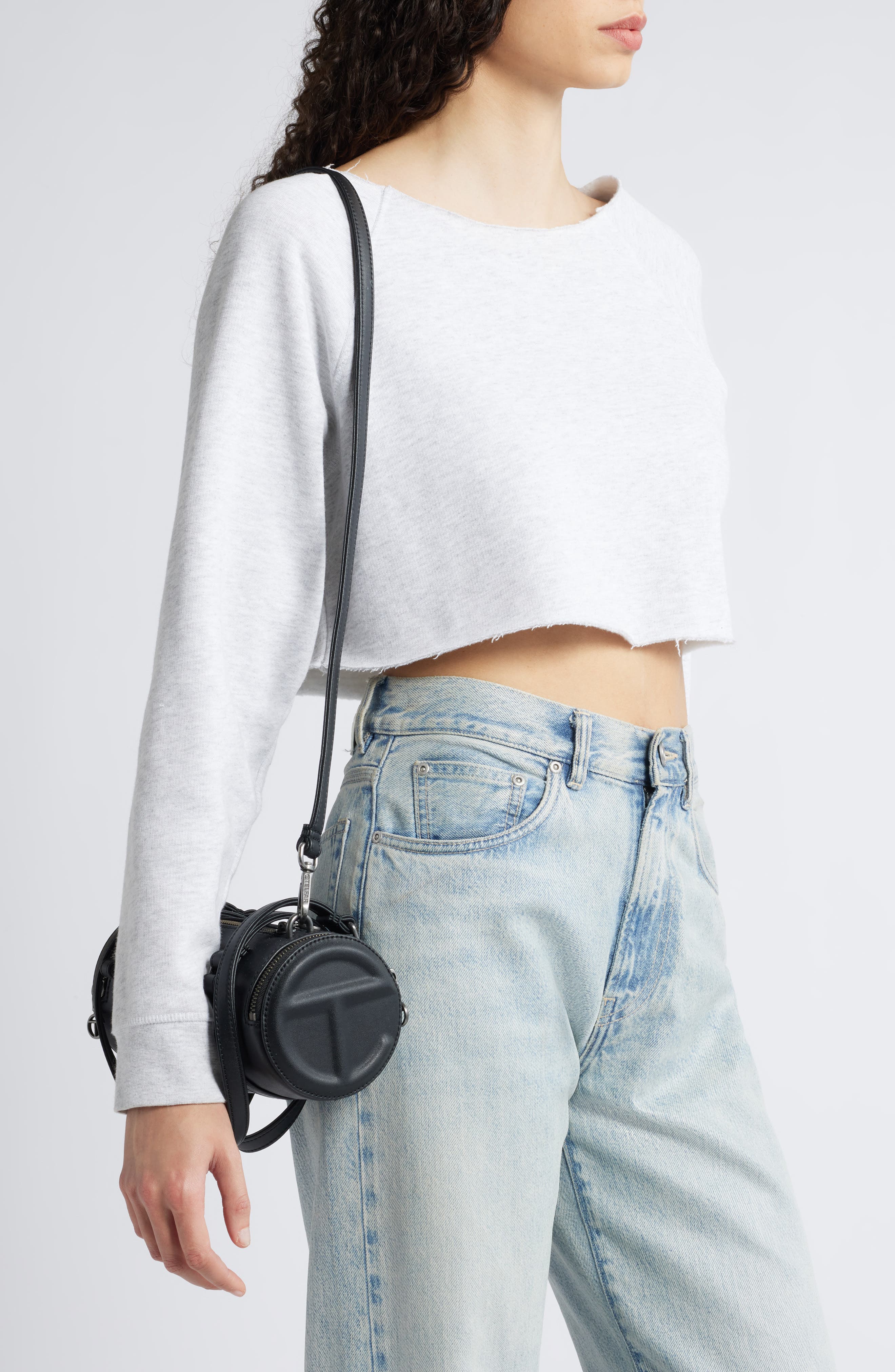 TELFAR Small Faux Leather Duffle Bag, Alternate, color, 