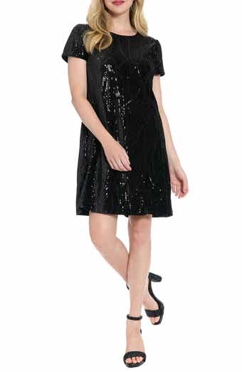 London Times Sequin T-Shirt Dress