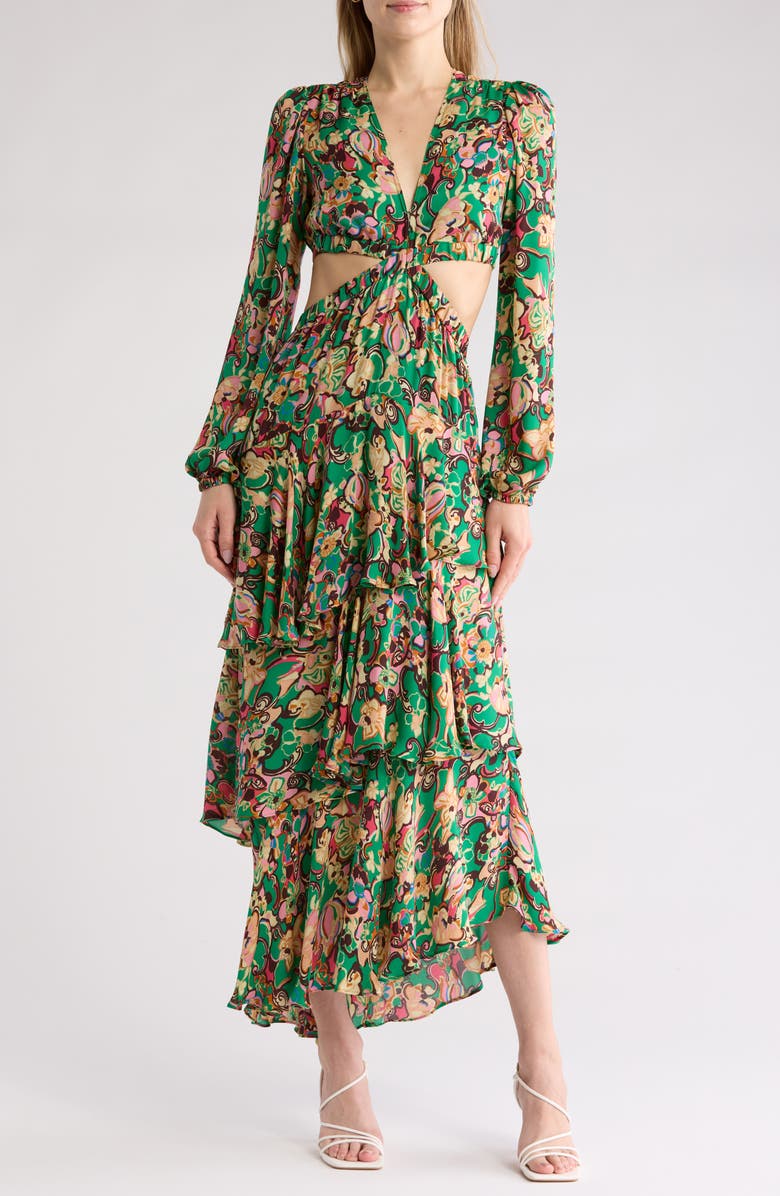 A.L.C. Bell Long Sleeve Dress, Main, color, 