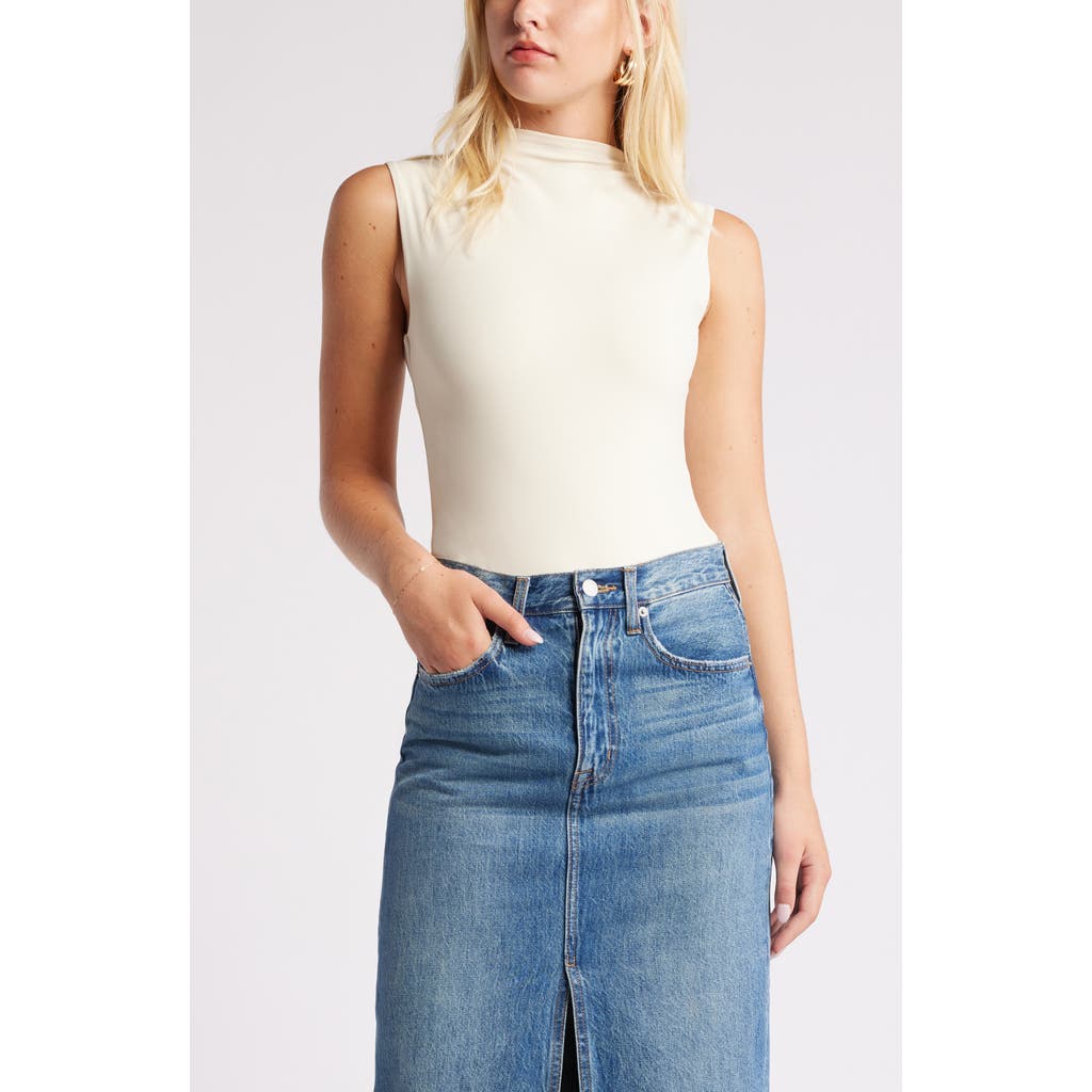 OPEN EDIT OPEN EDIT FUNNEL NECK DOUBLE LAYER BODYSUIT