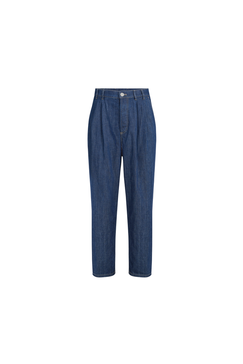 Double pleated trousers, Alternate, color, Dark Denim