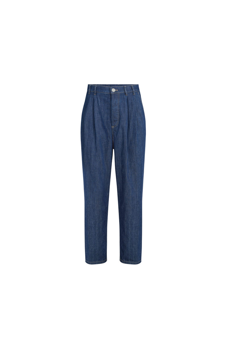 Brunello Cucinelli Double pleated trousers, Alternate, color, Dark Denim