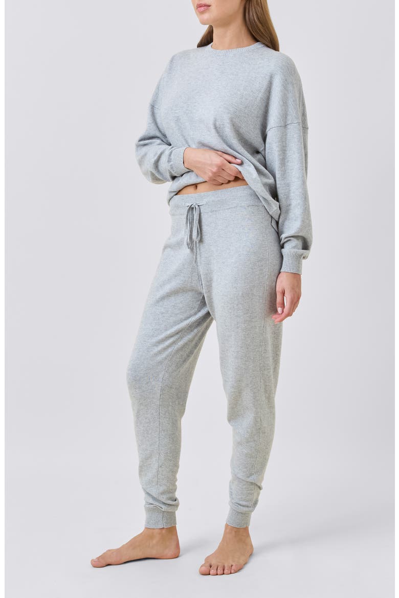 Cotton & Cashmere Pajama Joggers, Alternate, color, GREY