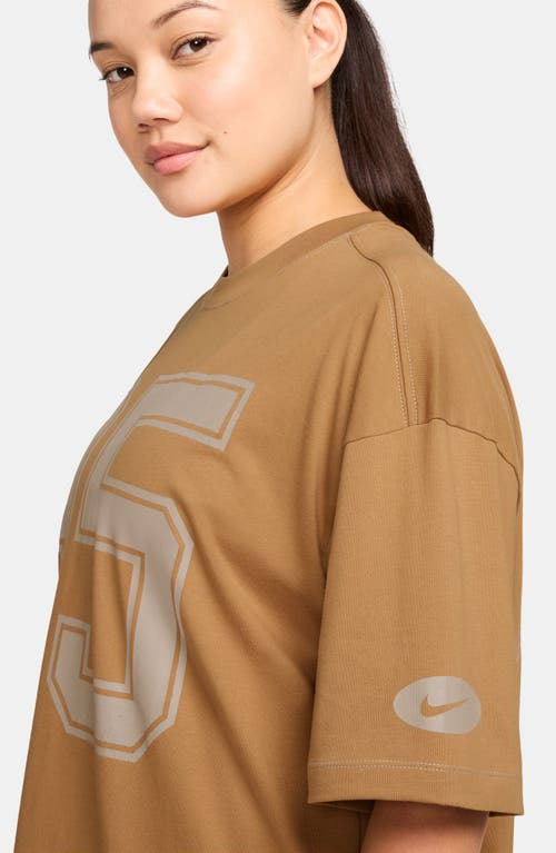 Nike Sportswear Street Oversize Cotton T-shirt In Metallic