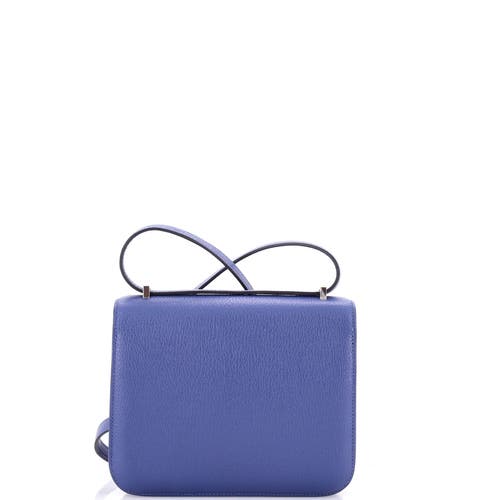 Pre-owned Hermes Hermes Constance Bag Verso Chevre Mysore 18 In Blue