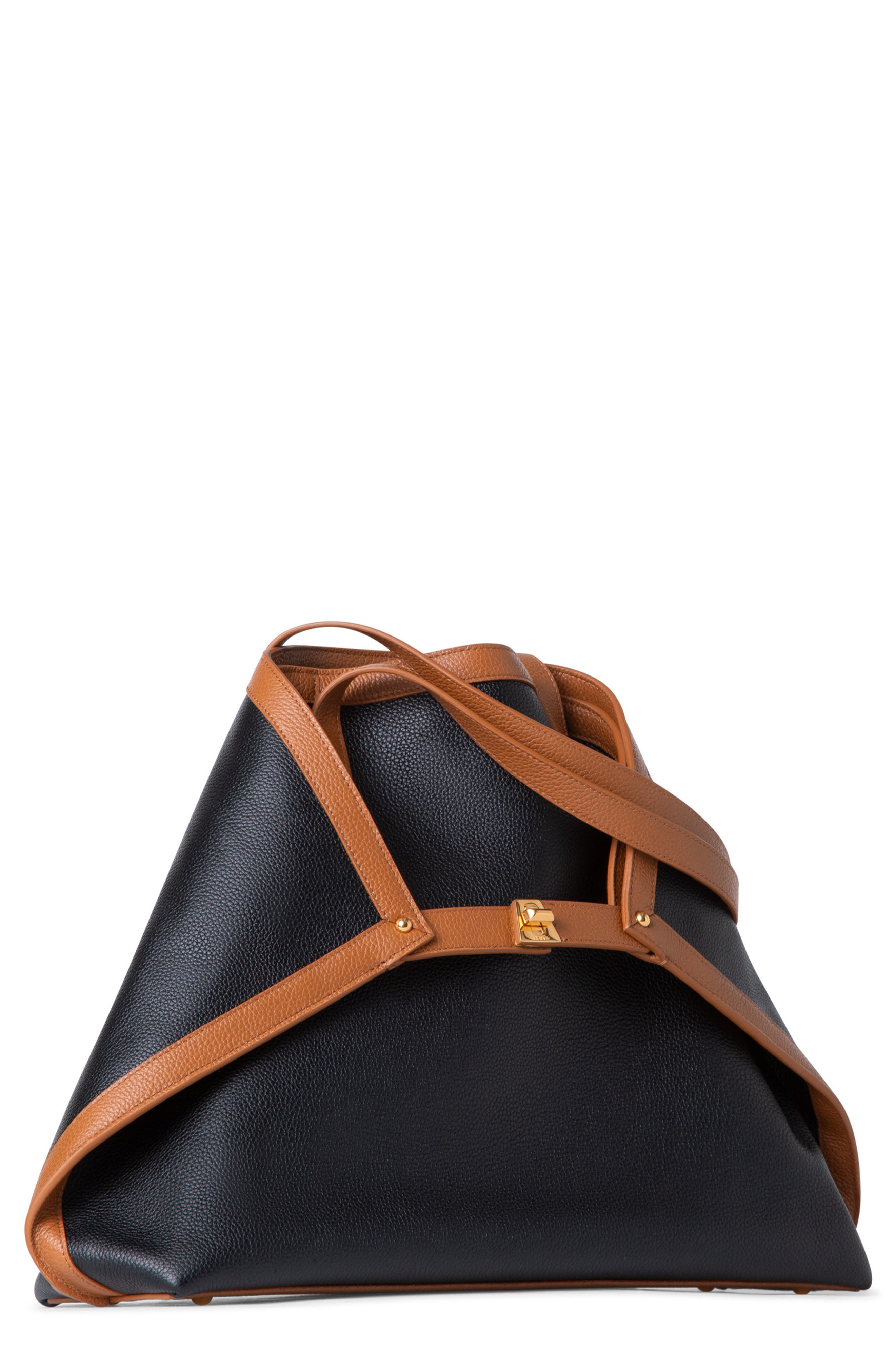 Akris Medium Ai Two-Tone Leather Shoulder Bag, Alternate, color, 