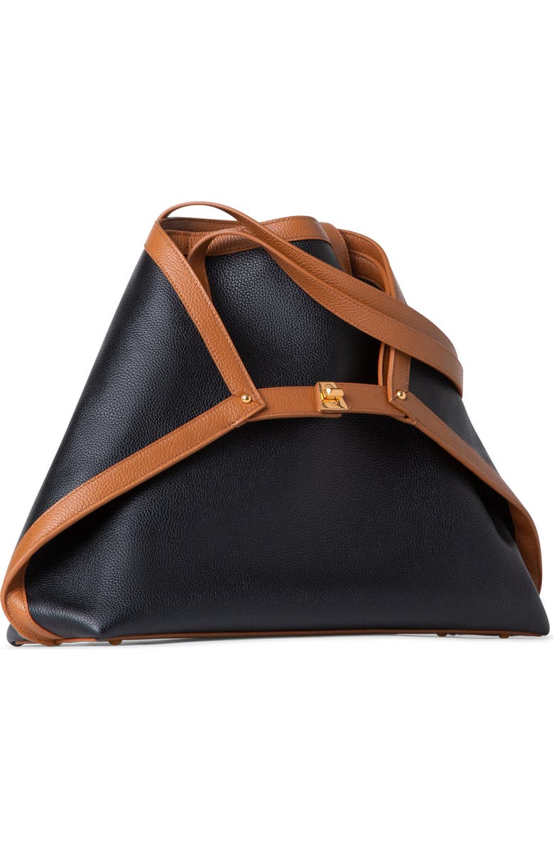 Akris Medium Ai Two-Tone Leather Shoulder Bag, Alternate, color,