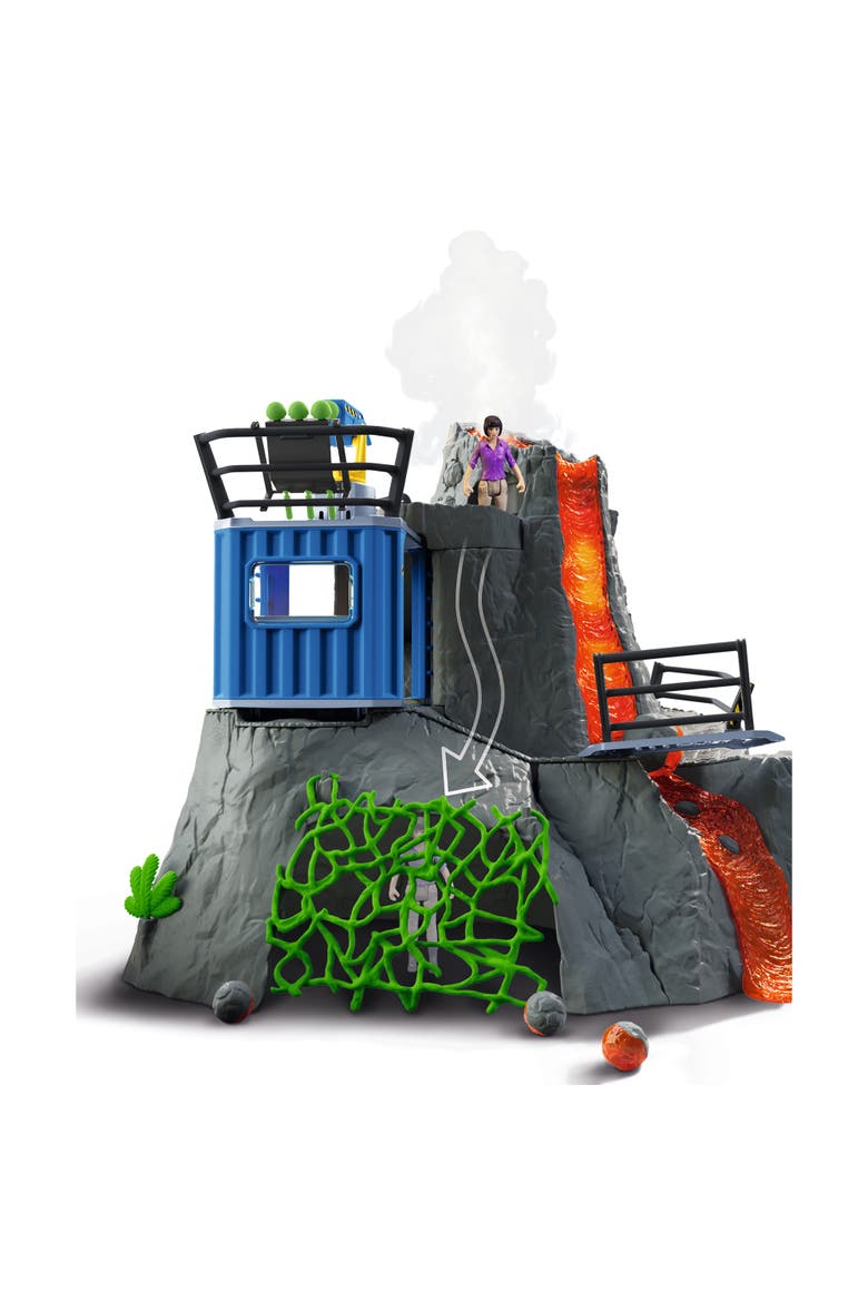 Volcano Expedition Base Camp  60 Piece Dinosaur Playset, Alternate, color, Multicolored