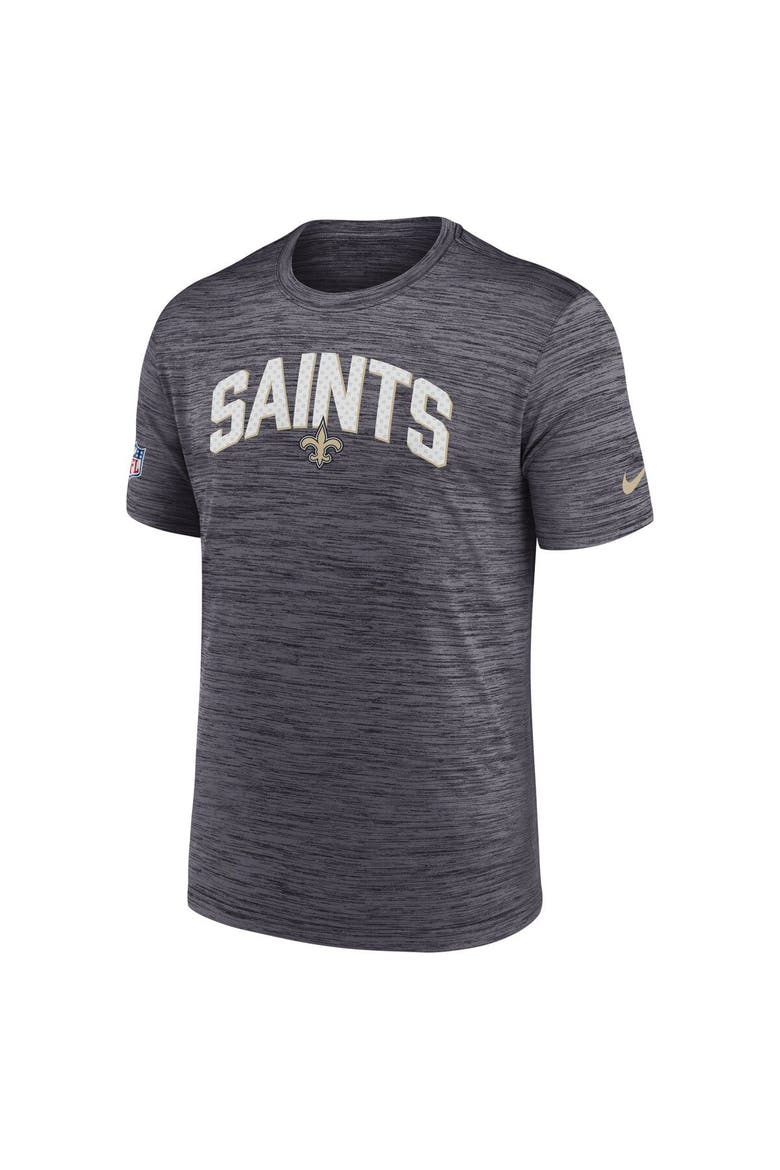Men's Nike Black New Orleans Saints Sideline Velocity Athletic Stack Performance T-Shirt, Alternate, color, Black