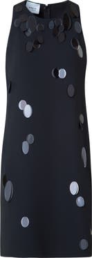 Akris punto Paillette Detail Heavy Crepe Shift Dress