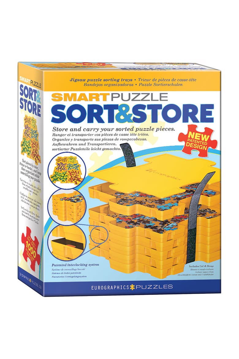 6 Plastic Puzzle Sorting Trays, Main, color, Multicolored