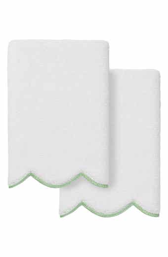 Adornia Scallop Set of 2 Fingertip Towels