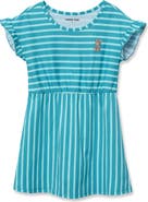 Lands' End Girls Short Sleeve Gathered Waist Tunic Top