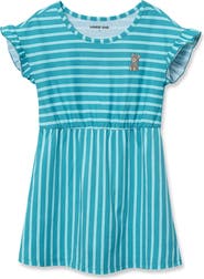 Lands' End Girls Short Sleeve Gathered Waist Tunic Top