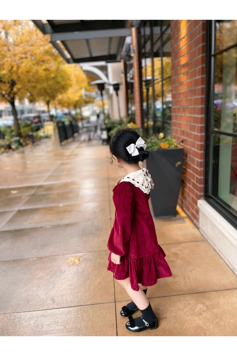 The Ophelia Dress, Alternate, color, Mulberry Corduroy