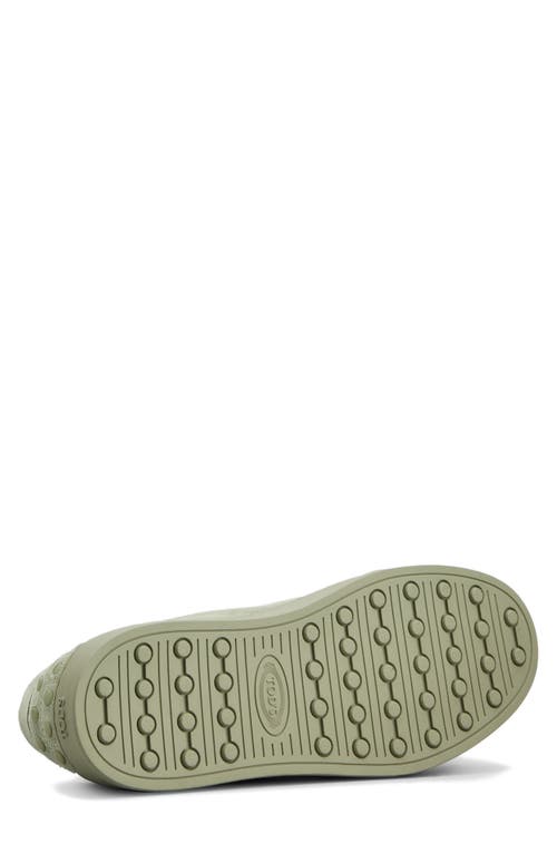 Tod's Allacciata Cassetta Sneaker In Oil Green