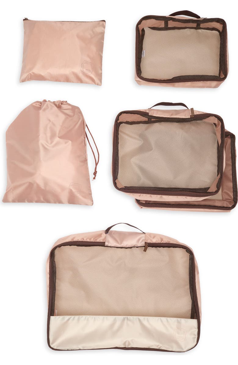 MYTAGALONGS Set of 6 Packing Organizers, Main, color, Earth Tone