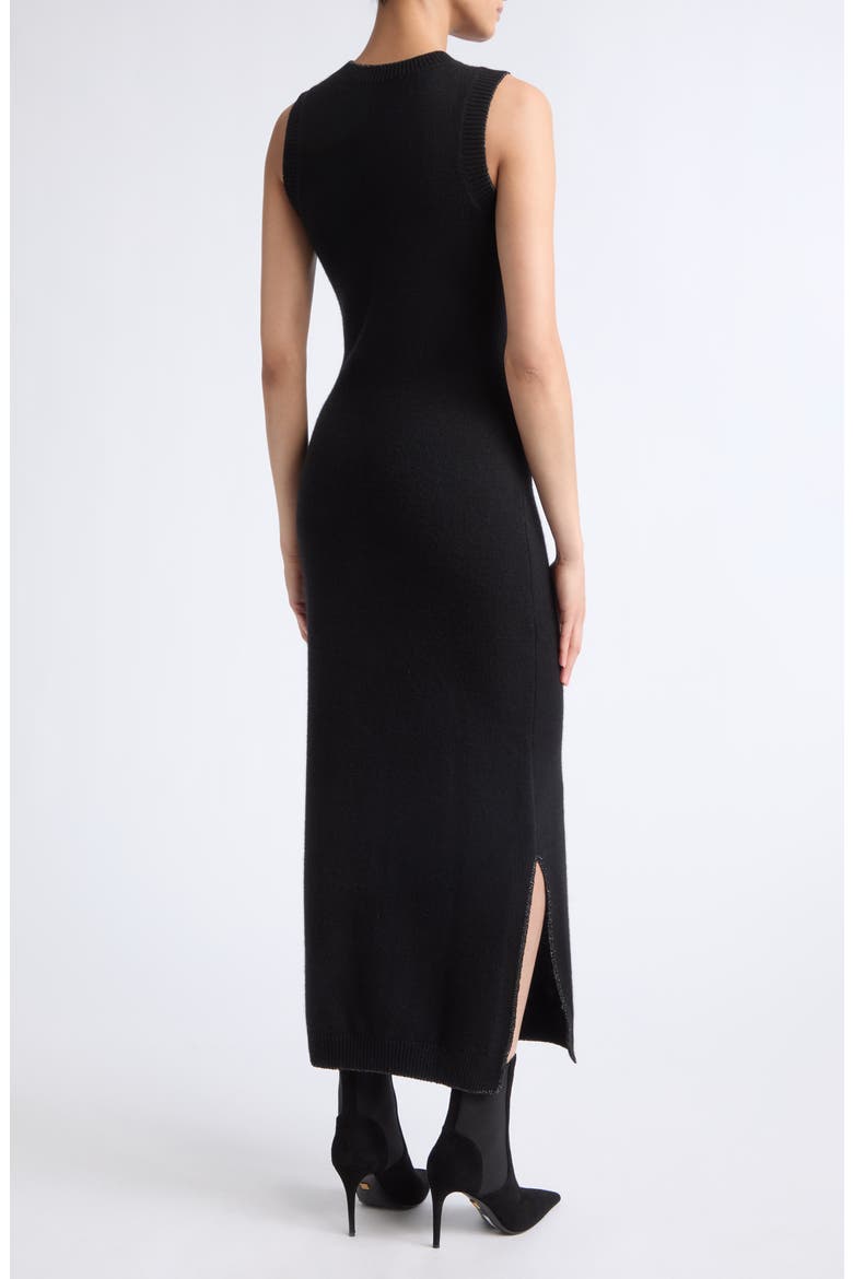 Sleeveless Cashmere Sweater Dress, Alternate, color, 22 BLACK