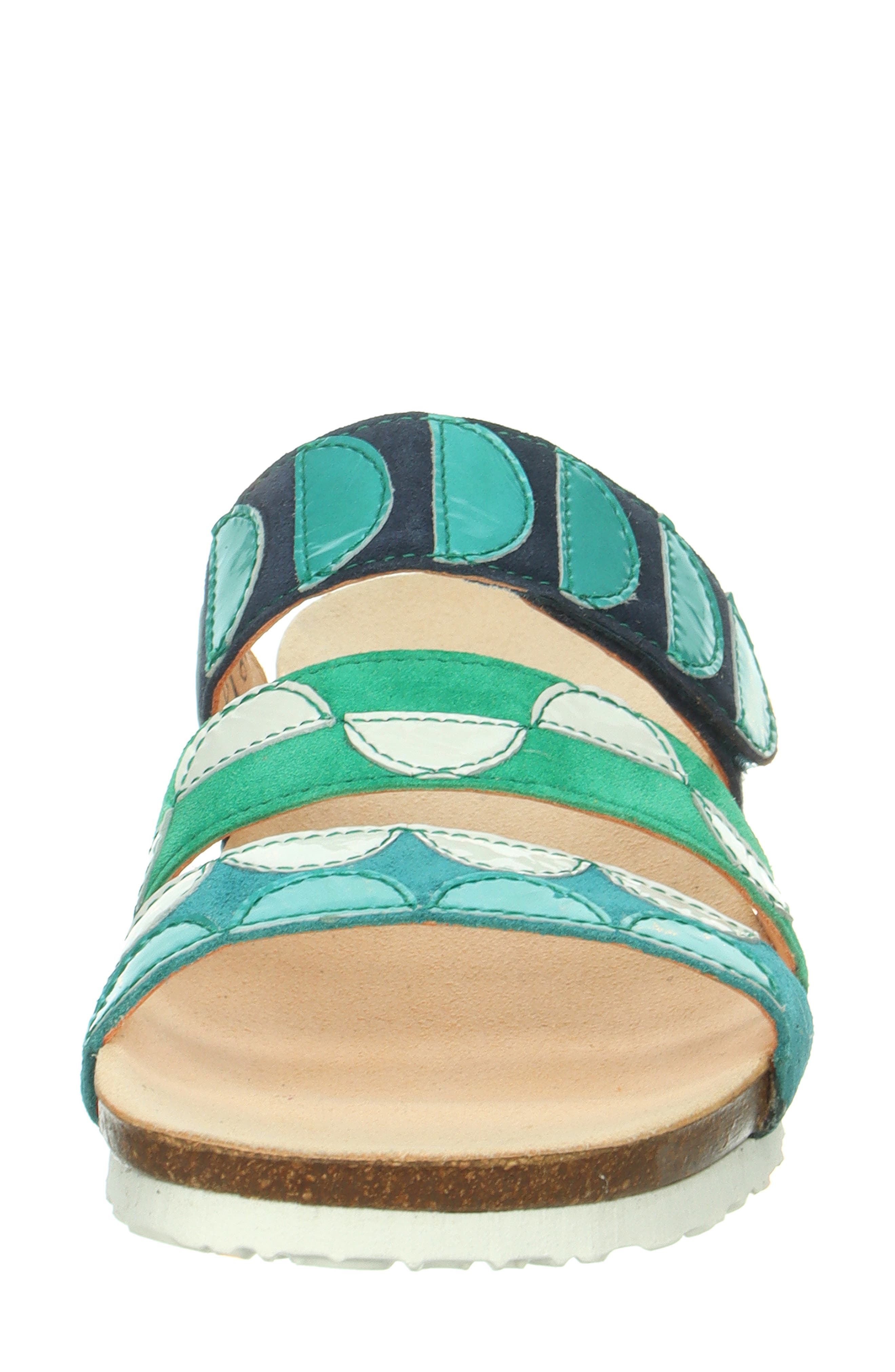 Julia Slide Sandal, Alternate, color, NAVY/ KOMBI