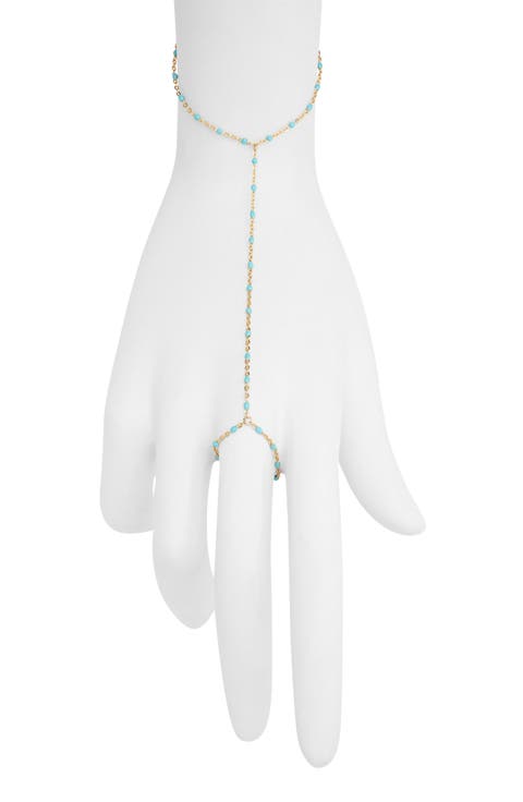 Iris Bead Hand Chain