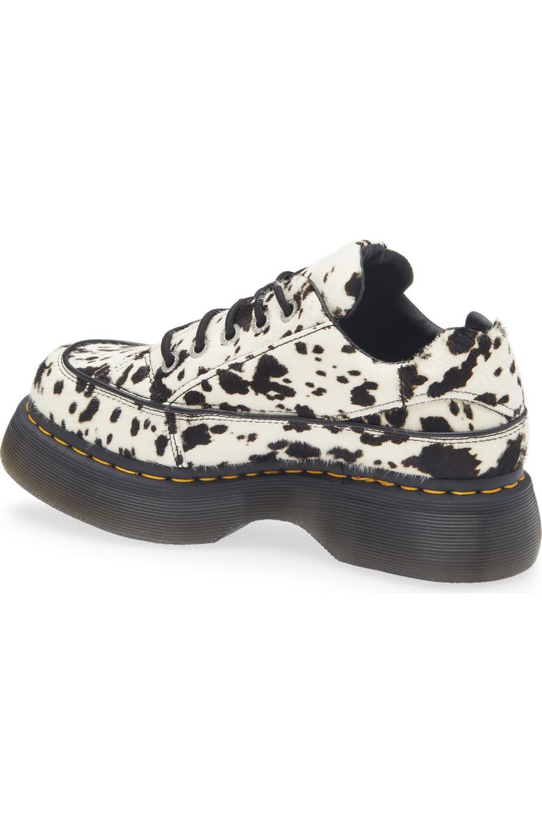 Dr. Martens Buzz 5i Genuine Calf Hair Platform Oxford, Alternate, color, Cream And Black Calf Hair