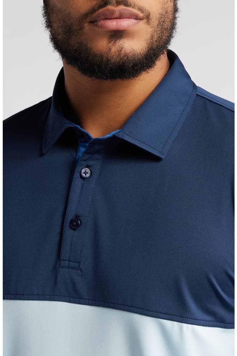 Gibbs Colorblock Golf Polo, Alternate, color, BLUE HAZE