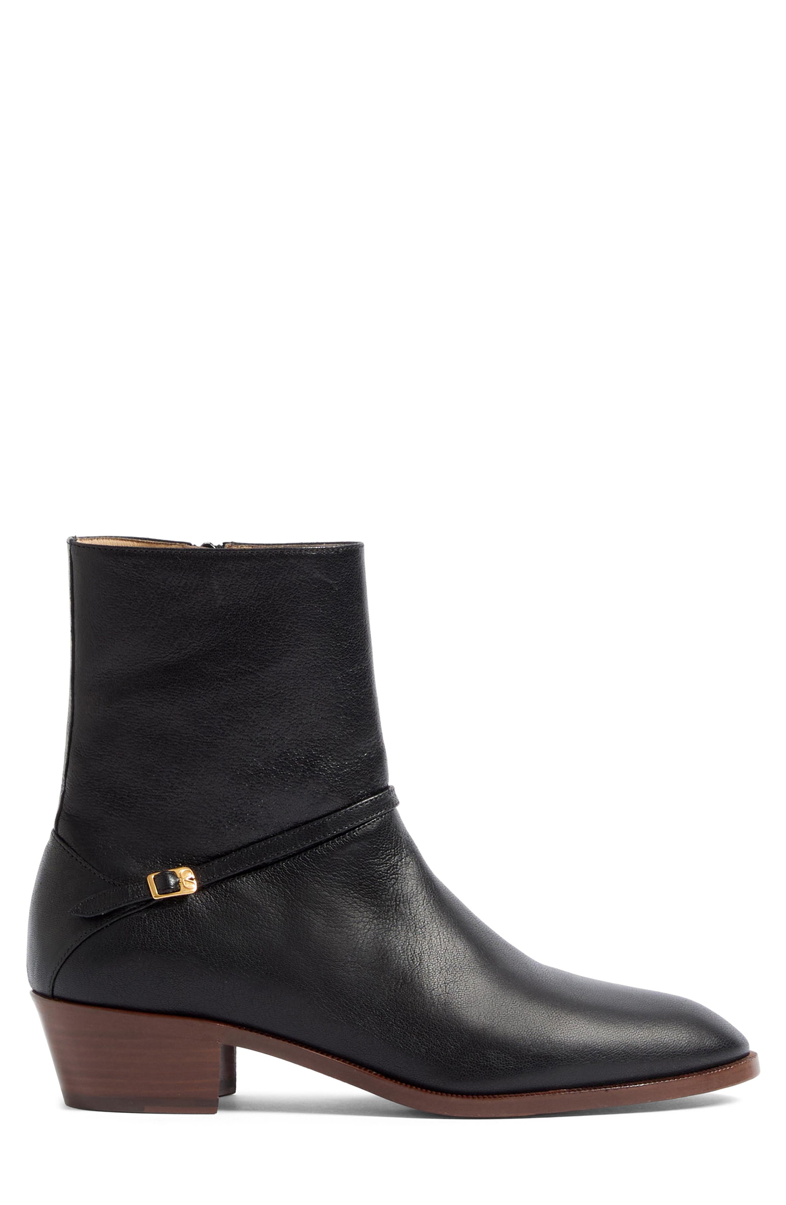 Valentino Garavani Pat VLOGO Ankle Boot, Alternate, color, Nero