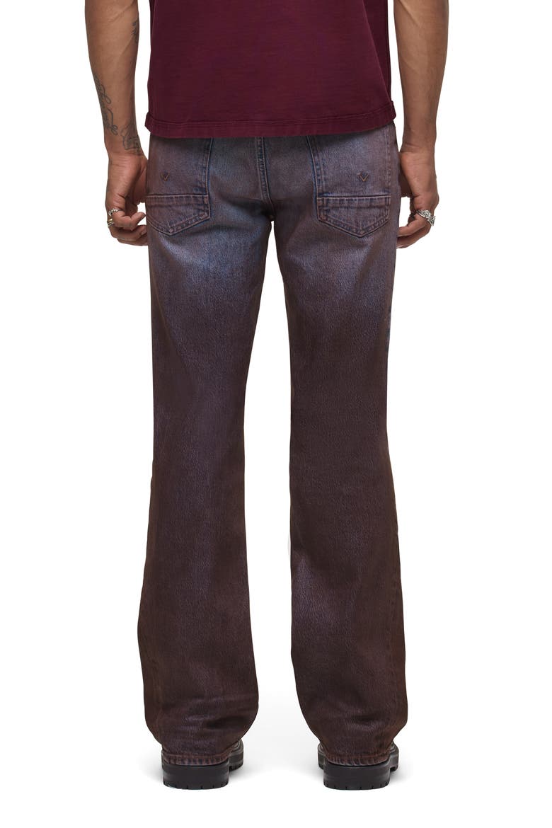 Walker Kick Flare Jeans, Alternate, color, COATED PORT